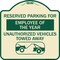Signmission Reserved Parking for Employee of the Year Unauthorized Vehicles Towed Away, A-DES-TG-1818-23108 A-DES-TG-1818-23108 - alternate 1